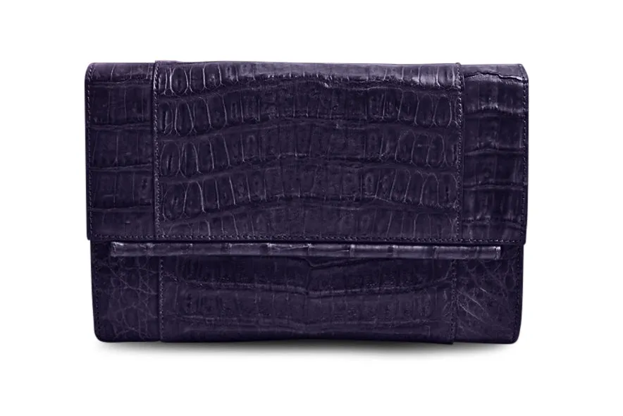 Minimal Touch Clara Crocodile Clutch