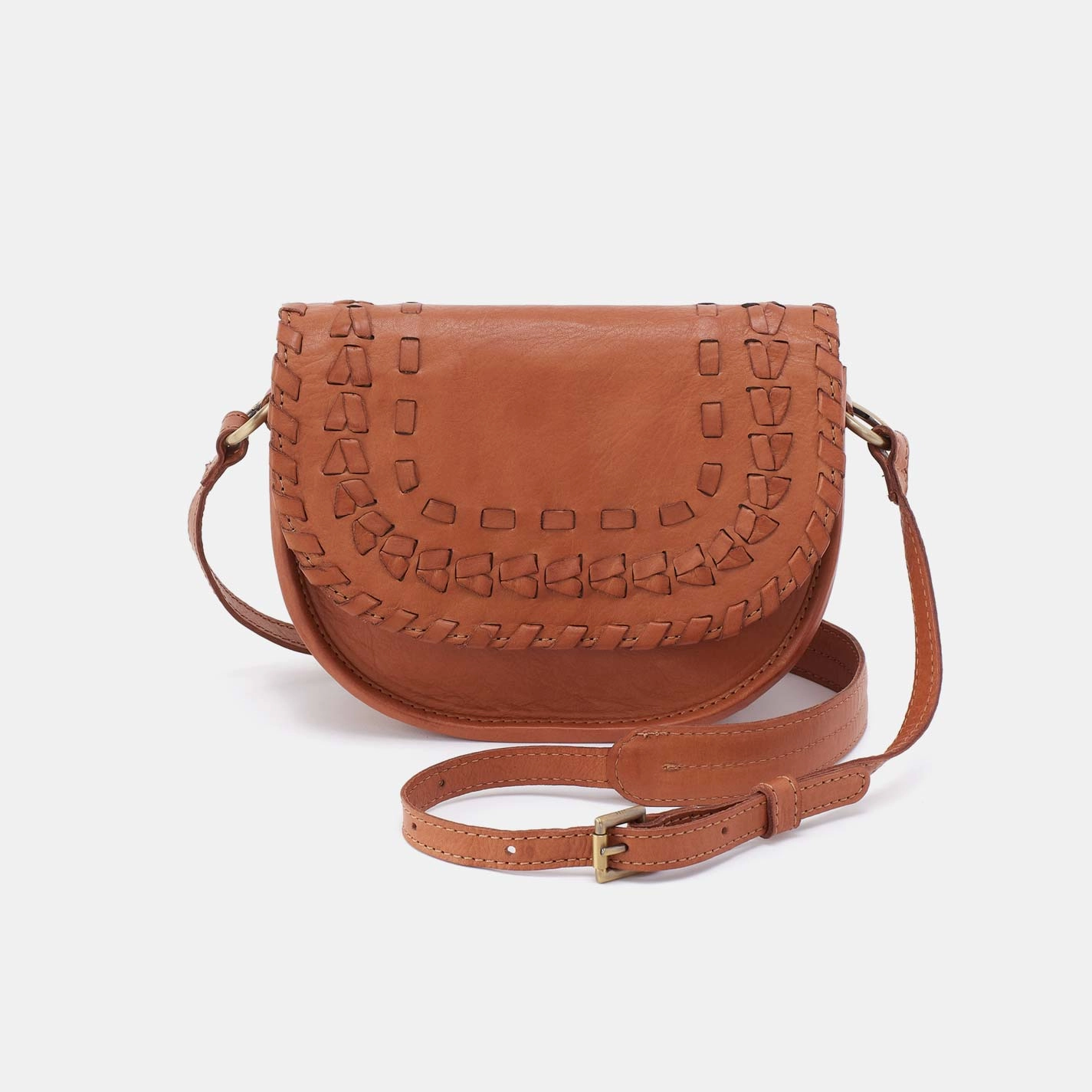 Practical Urban Design Kiva Small Crossbody in Washed Leather - Harvest Wheat