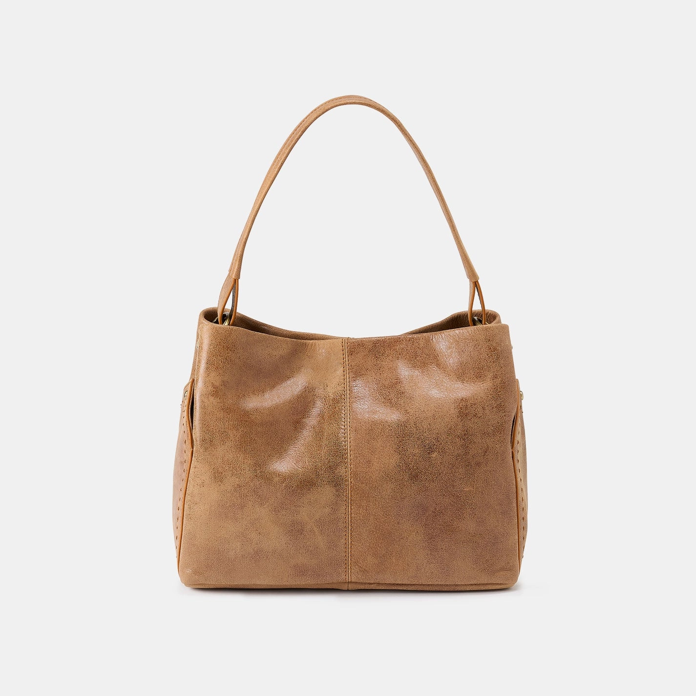 Seneca Shoulder Bag in Buffed Leather - Whiskey Minimalist Function Everyday Style