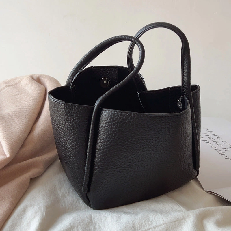 Elena Handbags Soft Leather Bucket Bag Compact Companion Daily Function