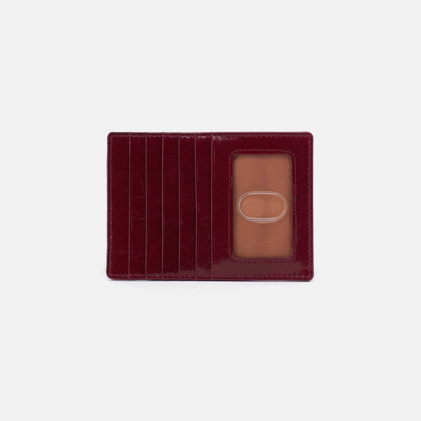 Euro Slide Card Case in Polished Leather - Saddleberry Modern Functionality Functional multi-pocket wallet