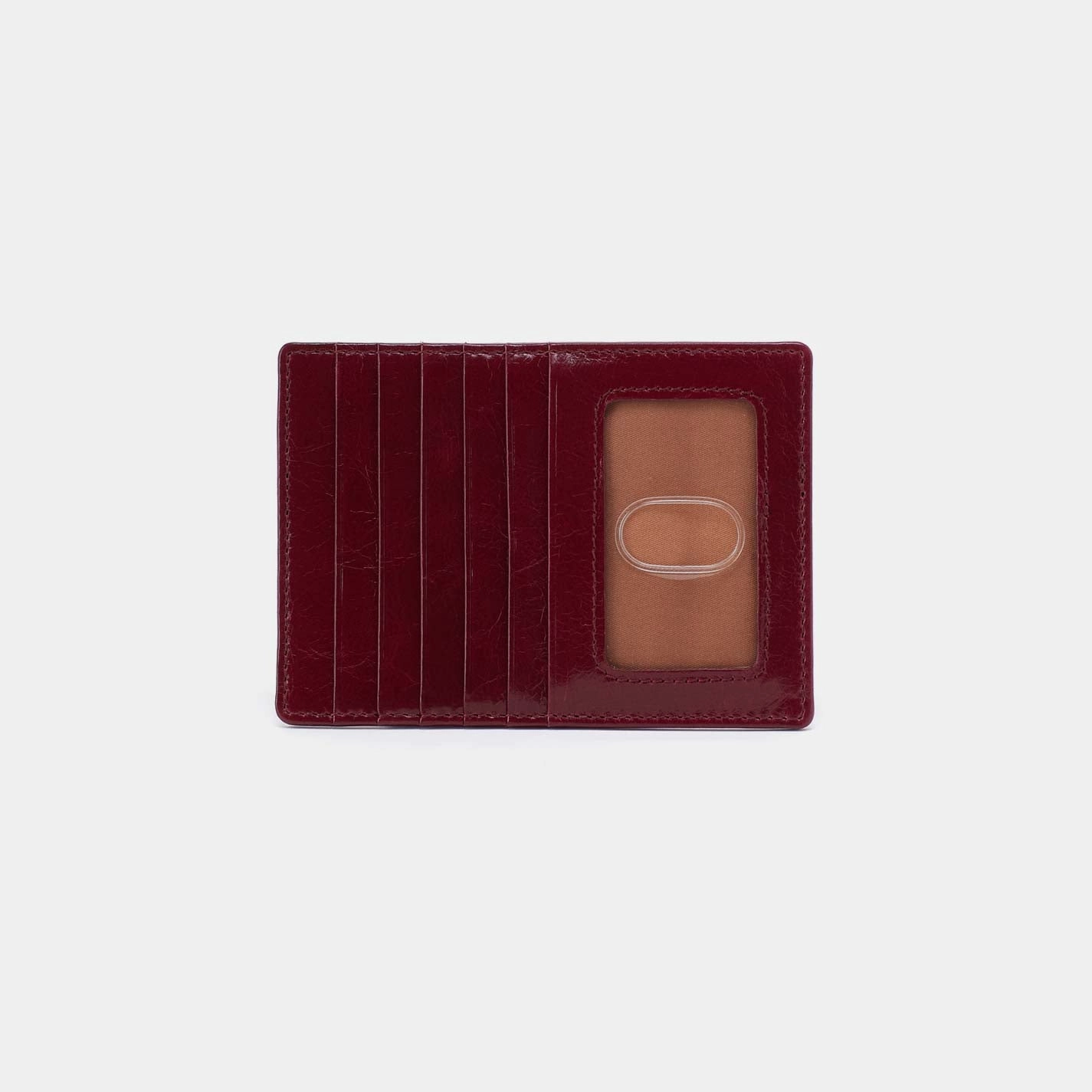 Euro Slide Card Case in Polished Leather - Saddleberry High Capacity Elegant Strength
