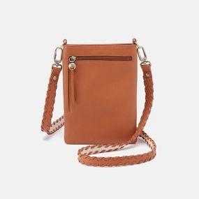 Flexible Design Tyler Phone Crossbody In Pebbled Leather - Butterscotch