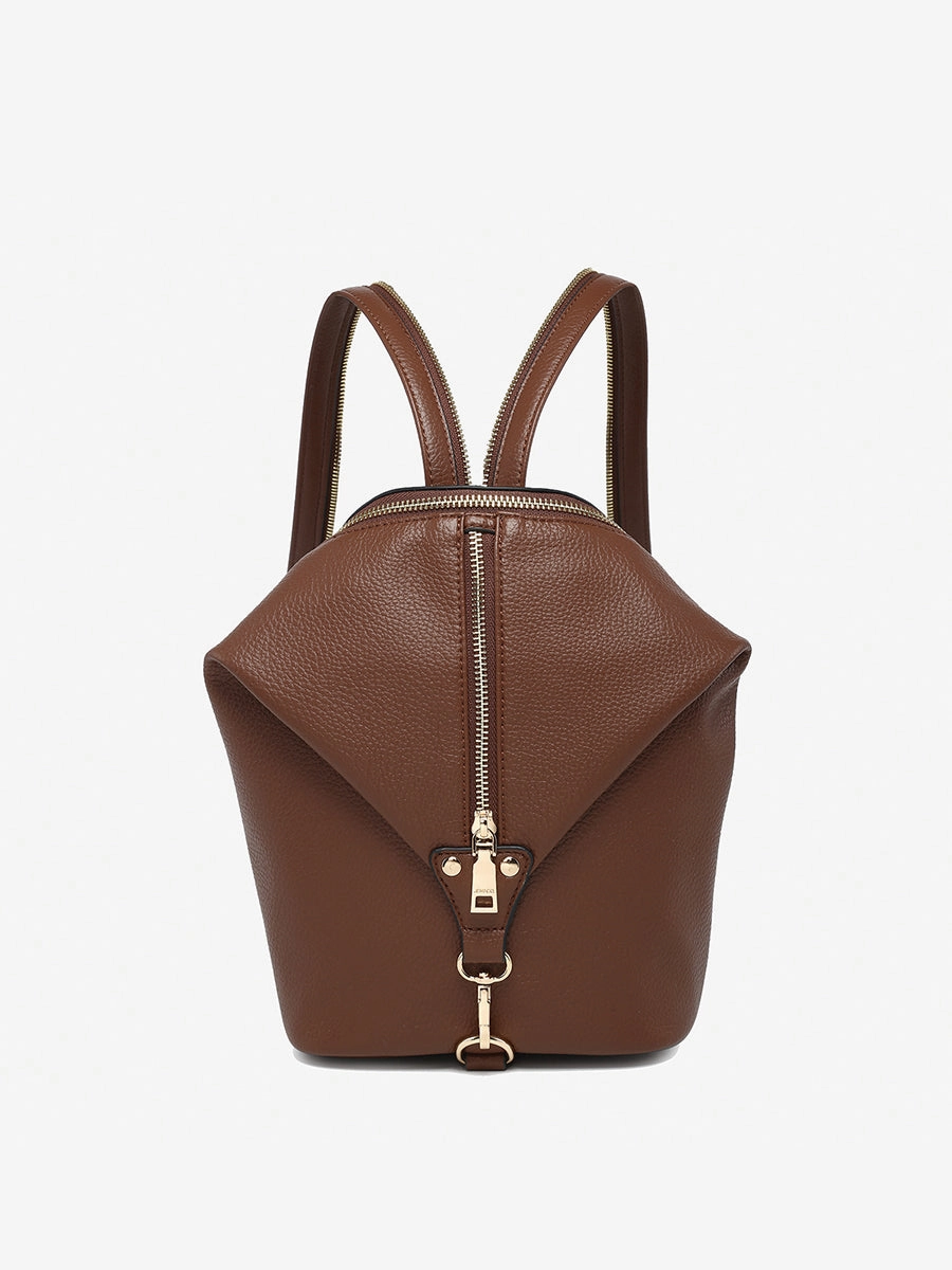 Compact Size Stylish Texture Linnette Vegan Foldover Backpack