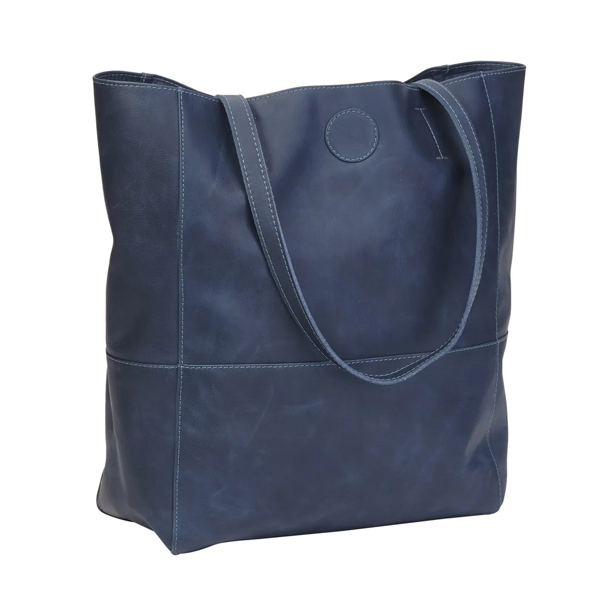 Vertical Leather Kate Tote Durable Simplicity