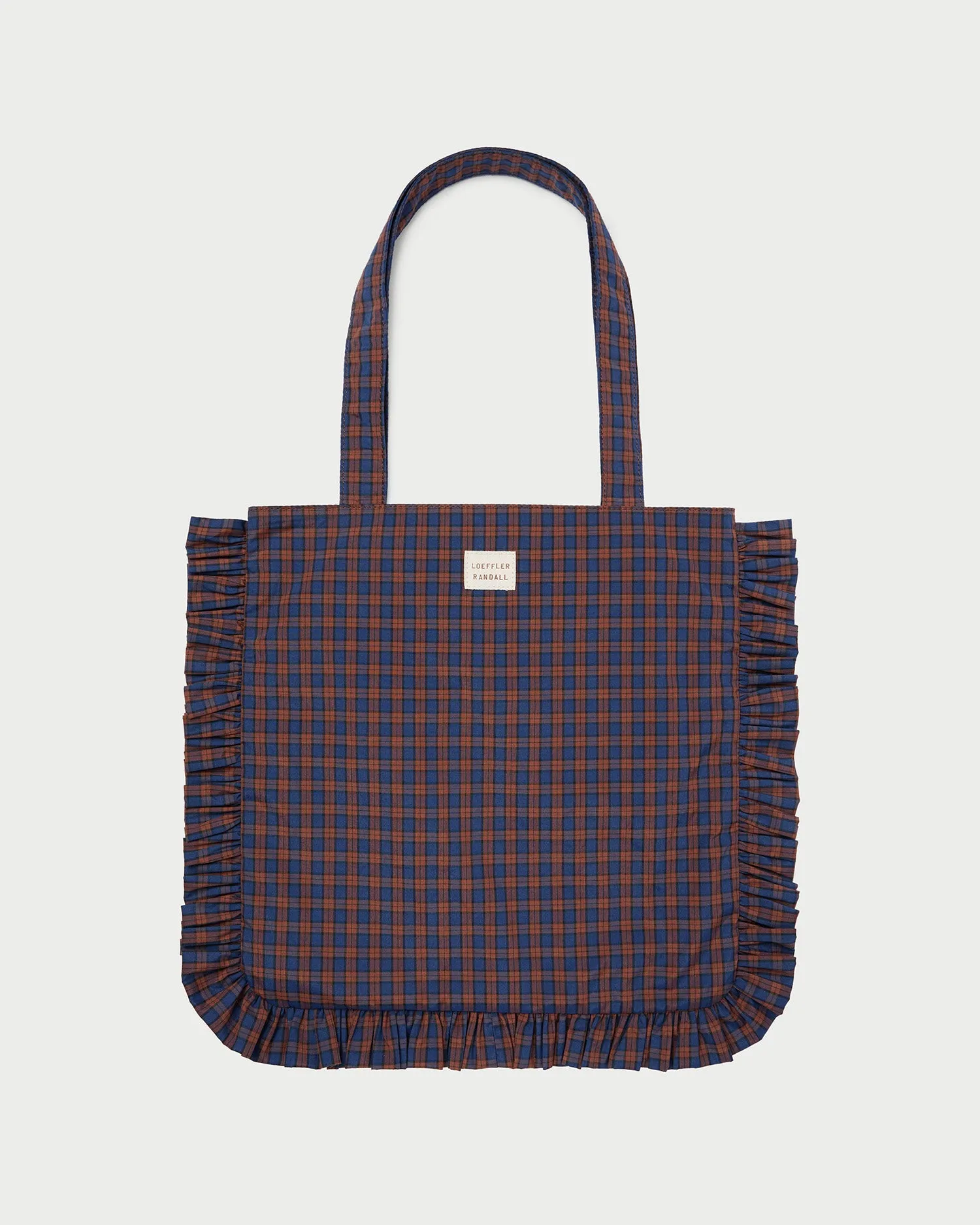 Refined Taste Stylish Choice Justine Navy Ruffle Tote