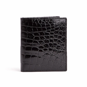 Wallet, Euro Bi-Fold, Black Trendy Travel Stylish Design