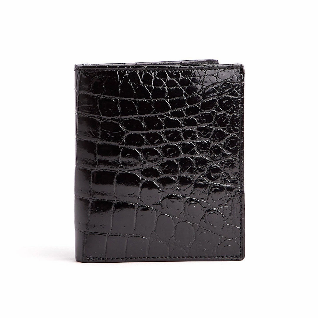 Wallet, Euro Bi-Fold, Black Trendy Travel Stylish Design