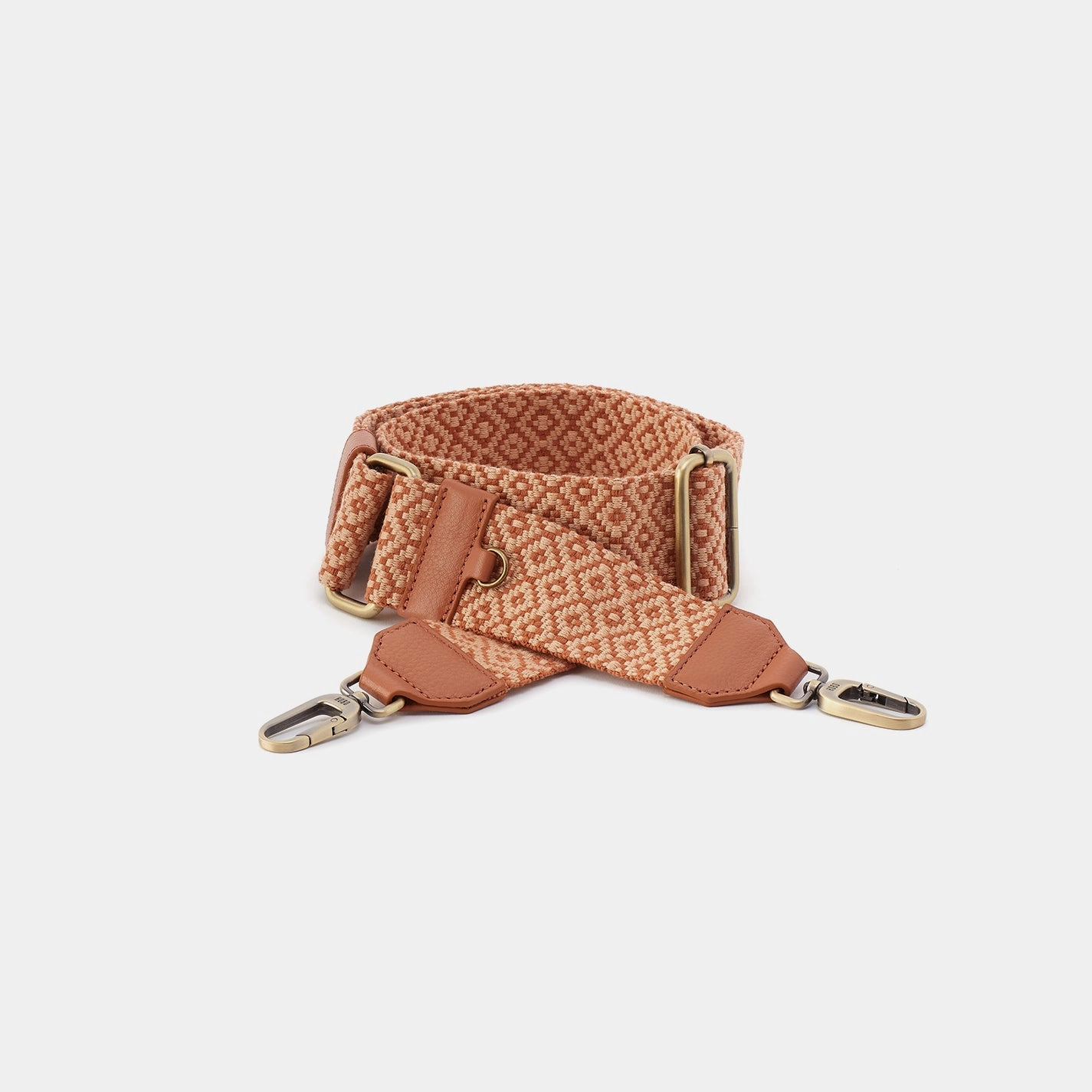 Effortless Organizer Weekend Style Webbing Strap In Webbing Fabric With Pebbled Leather Trim - Desert Sun