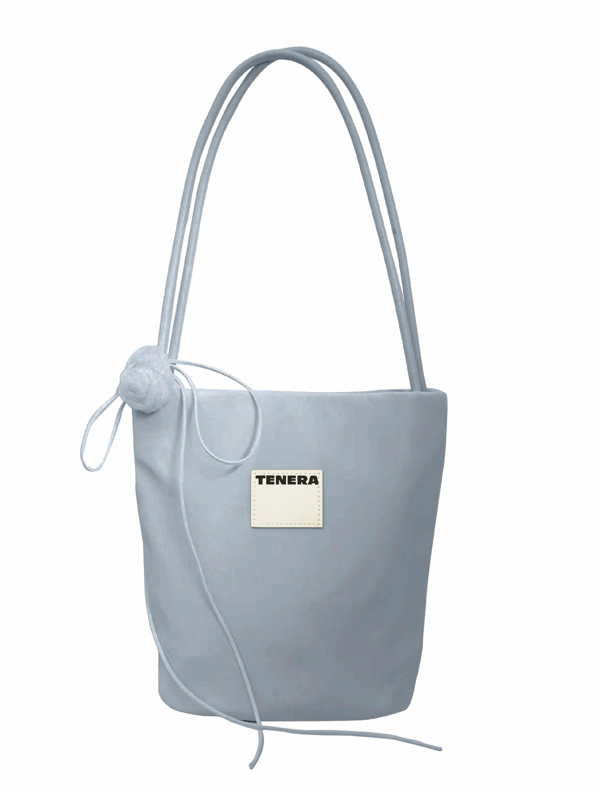 (Mist Blue)Nylon Bucket Rose Bag-TENERA Recycled Nylon Durable Organizer Elegant Function