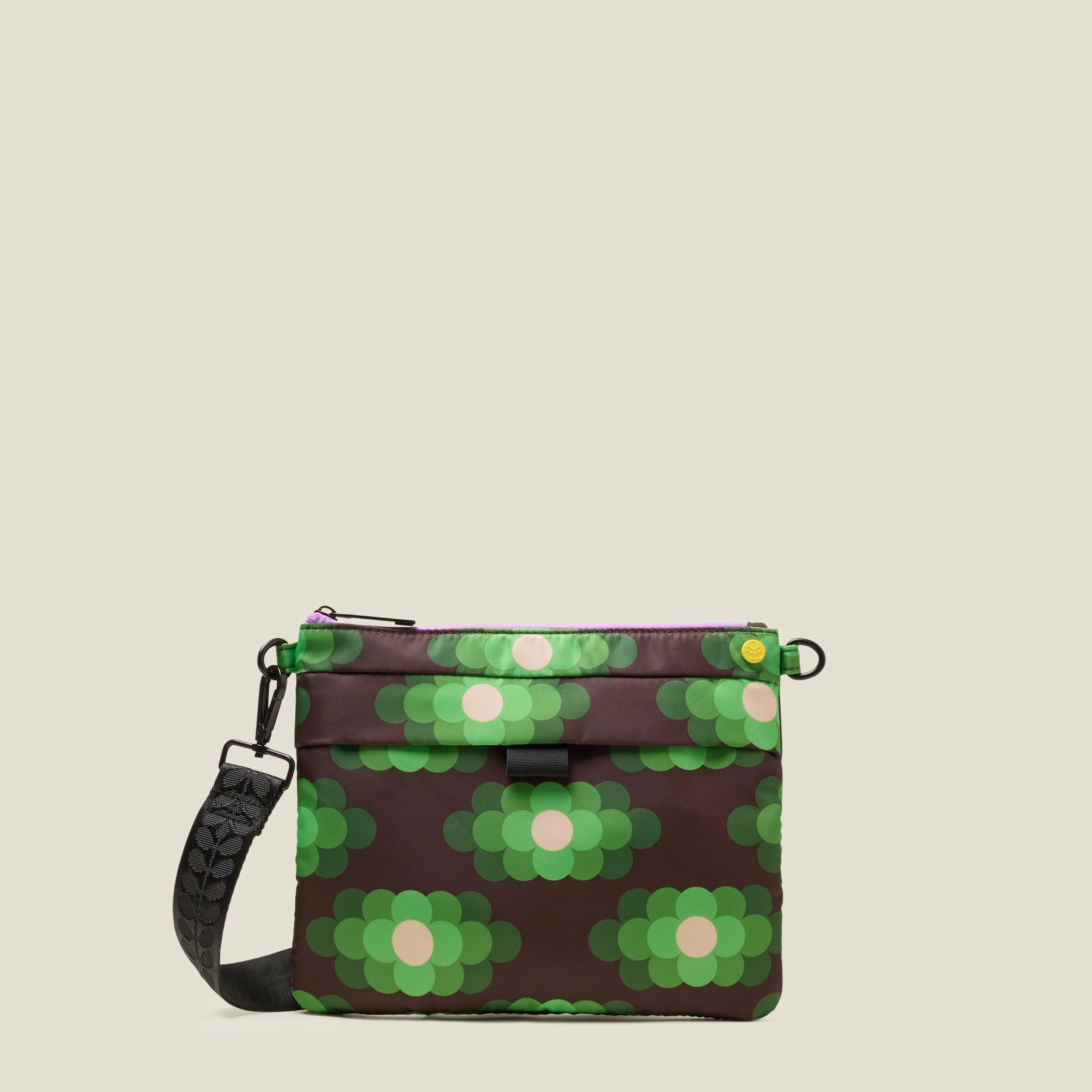 Quadrant Crossbody Bag - Flower Haze Neon Green Daily Commuter Gear