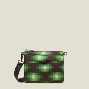 Quadrant Crossbody Bag - Flower Haze Neon Green Simple Functionality