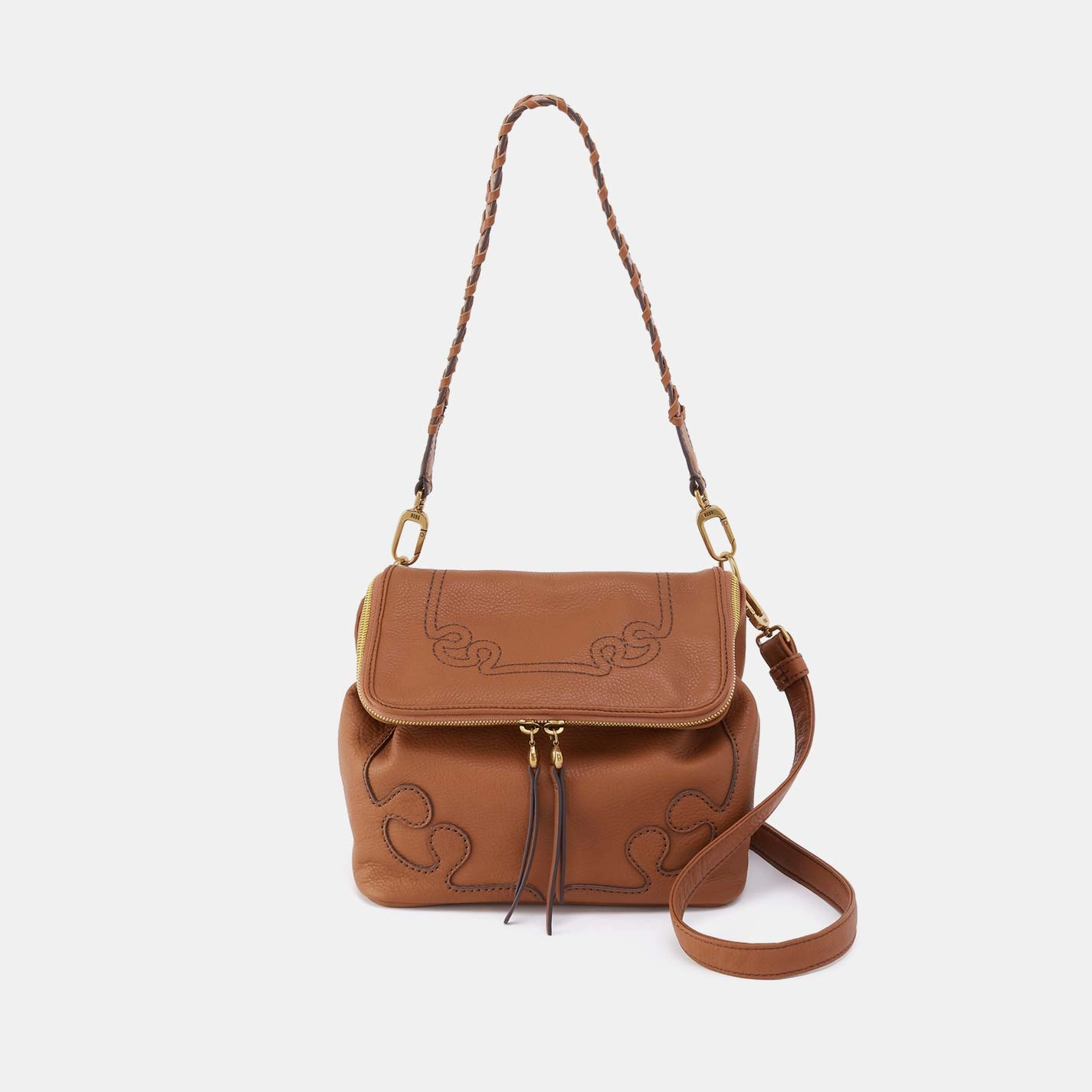 Portable Accessory Versatile Design Fernwell Medium Crossbody in Pebbled Leather - Warm Honey