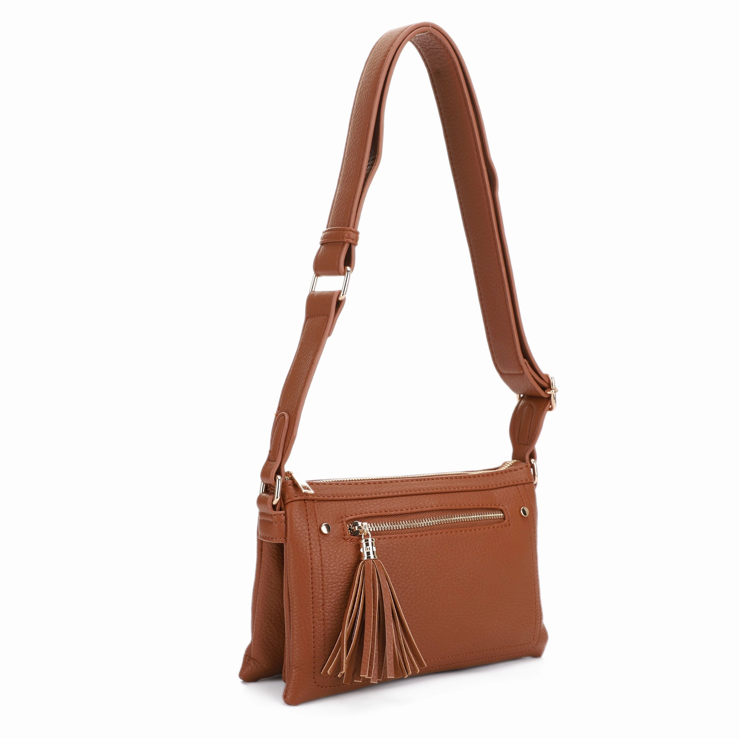 Simple Utility Lightweight Design Cassidy Front Tassel Zipper Crossbody