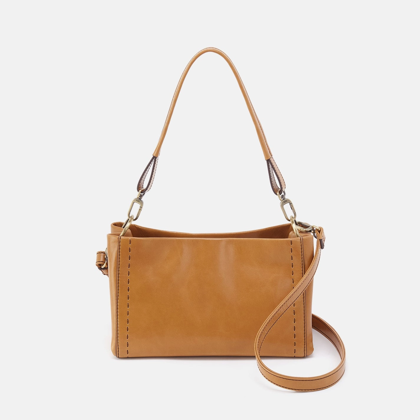 Everyday Use Seneca Shoulder Crossbody In Polished Leather - Natural
