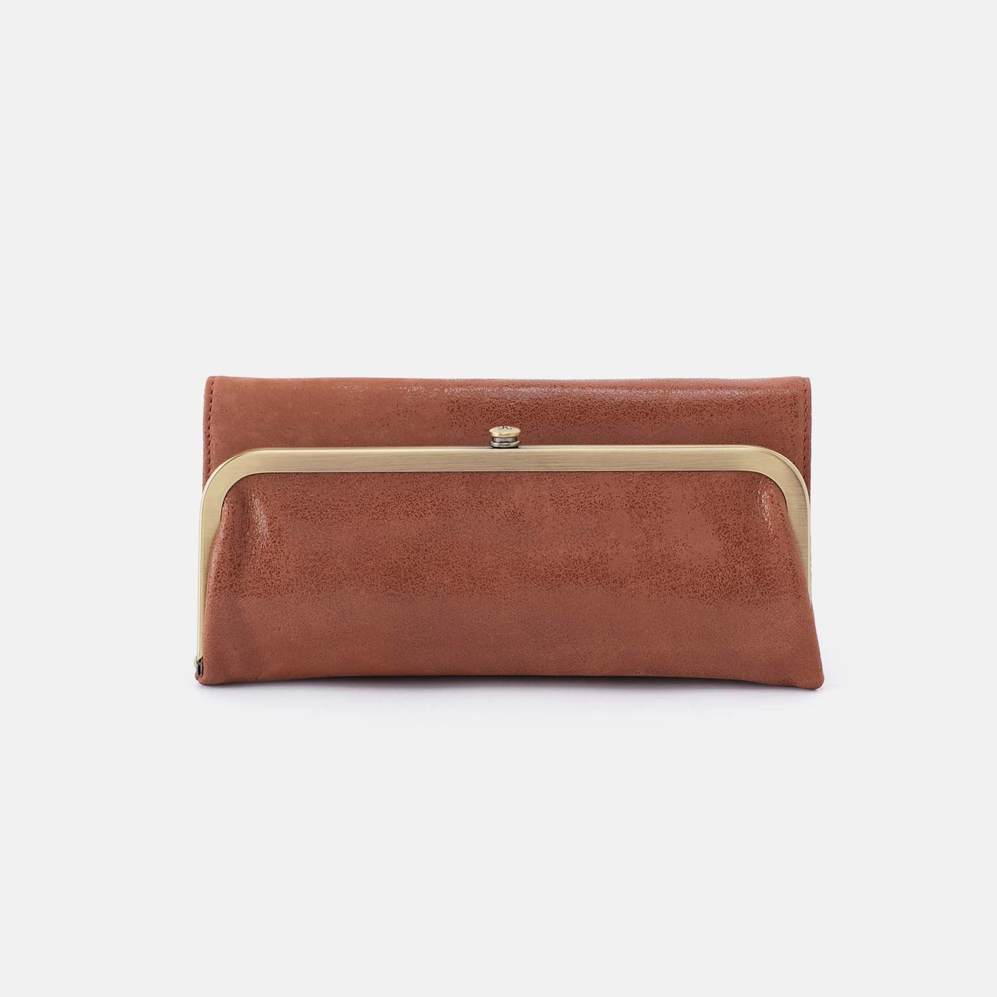 Minimal Elegance Rachel Continental Wallet in Buffed Leather - Burnished Saddle