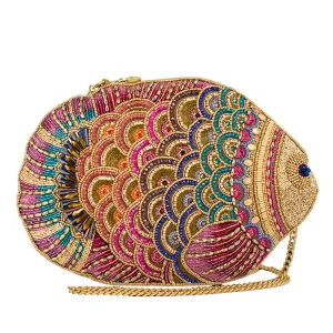 Rainbow Fish Crossbody Handbag Trendy handbag for events Professional Outfit