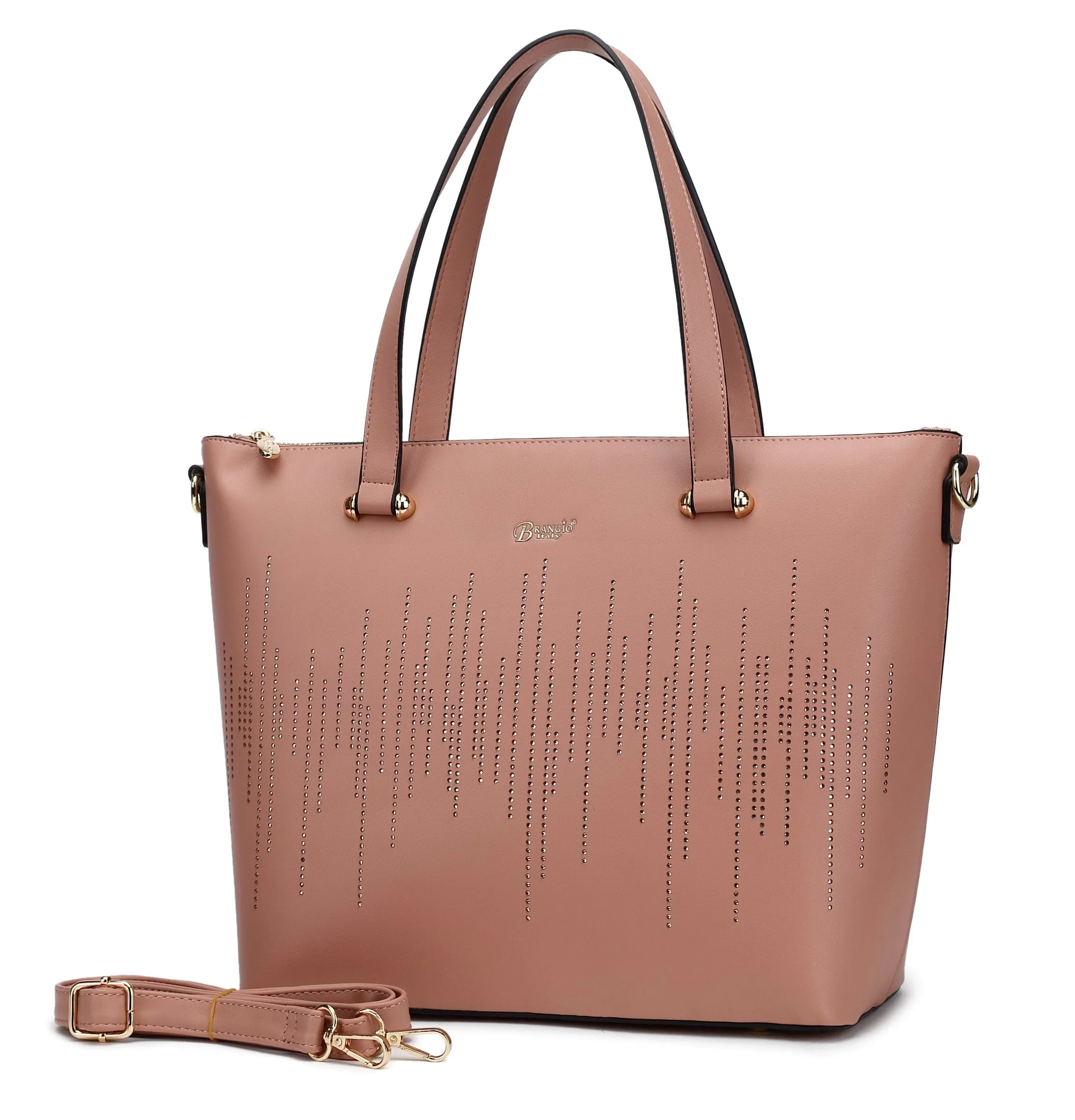 Classic Form Stylish Structure Rainy Night Vegan Leather Tote Bag