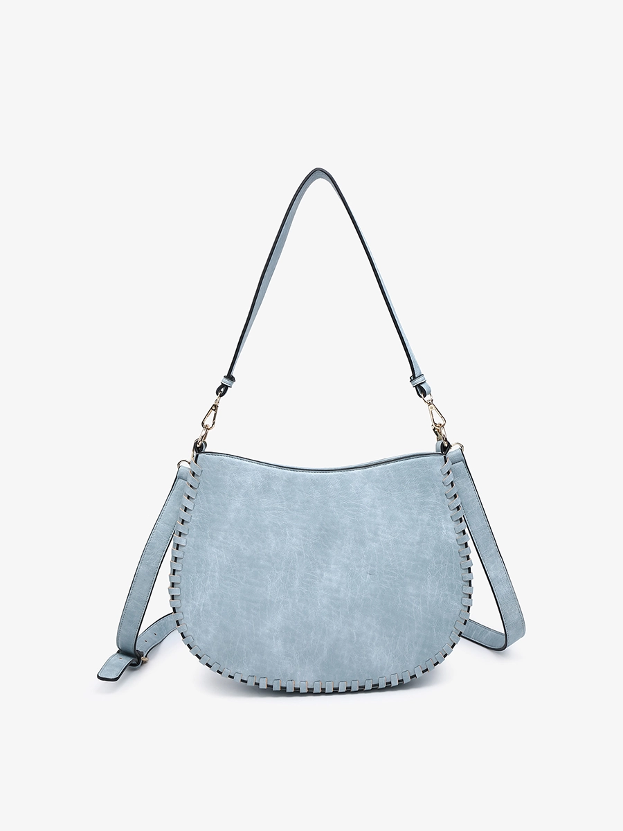 Timeless Fashionwear Raquel Vegan Whipstitch Saddle Bag