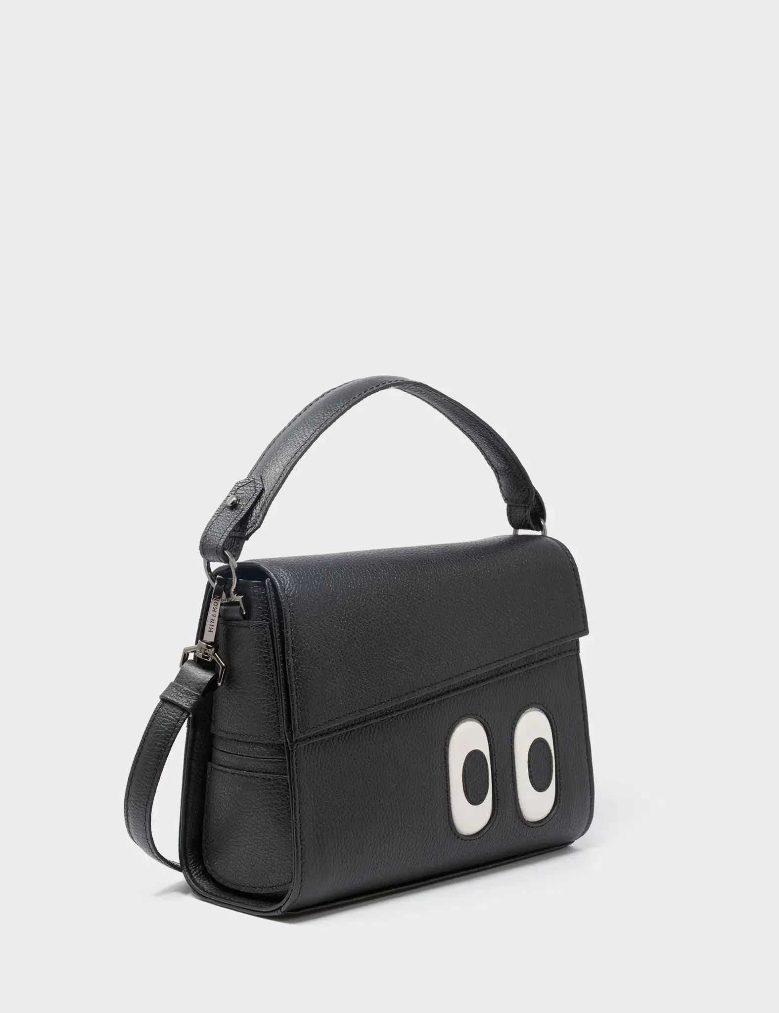 Anastasio Mini Crossbody Handbag Black Leather - Look Up ?? Elegant Outline