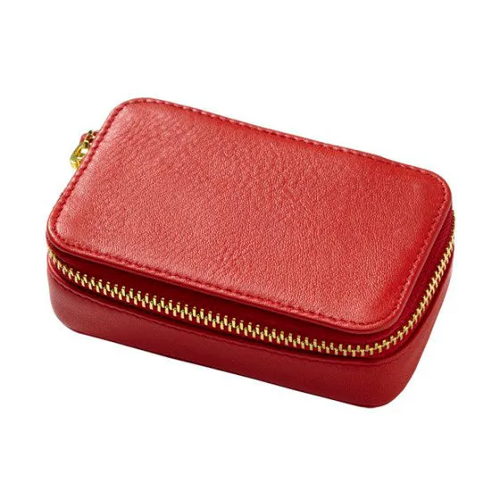 Functional Companion Functional Functionality Small Leather Travel Zip Top Box