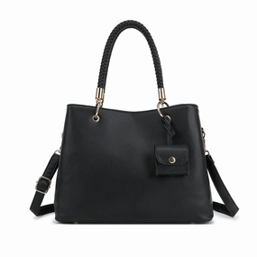 PU LEATHER SATCHEL W/ air pod case 2812C Functional Style