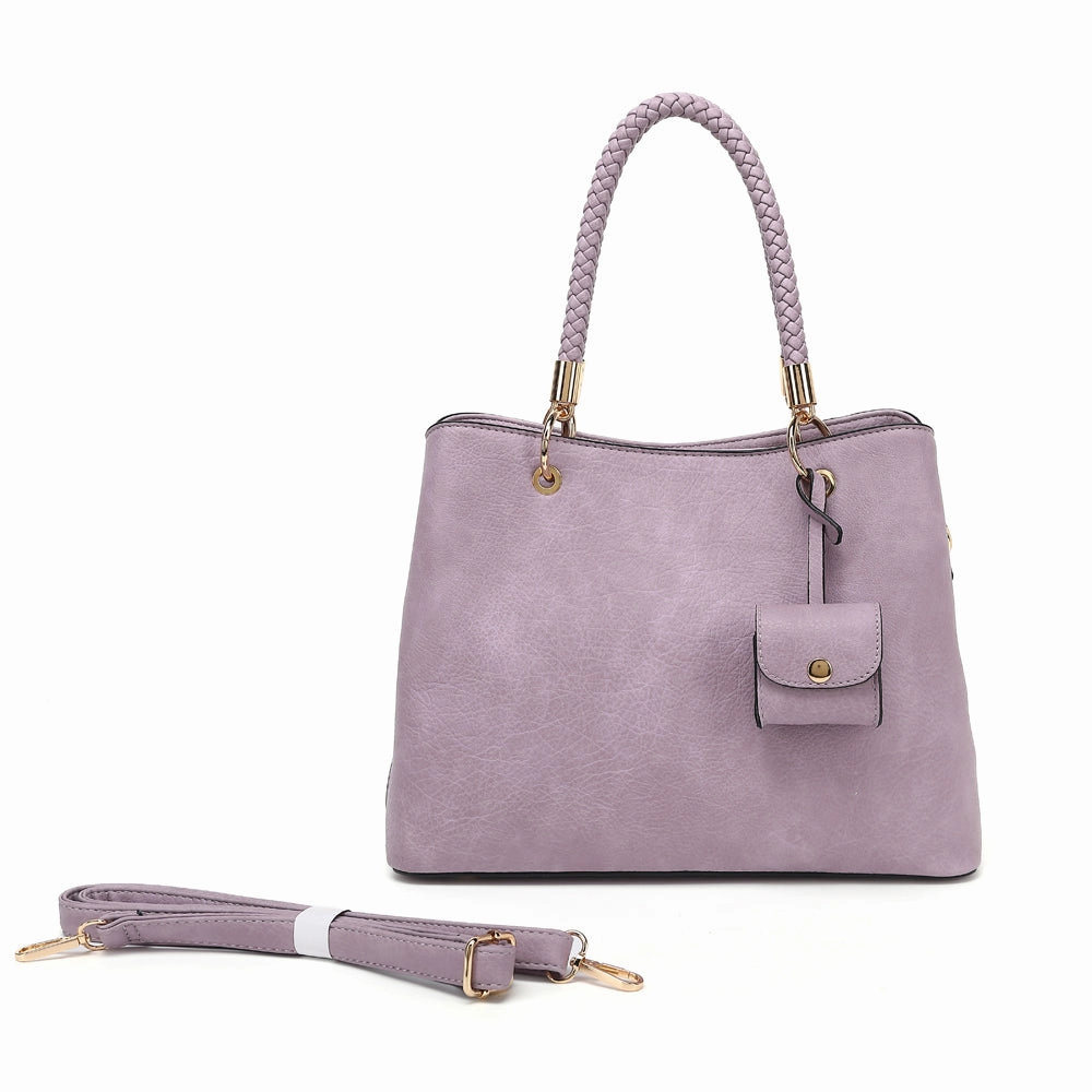 PU LEATHER SATCHEL W/ air pod case 2812C Everyday Use