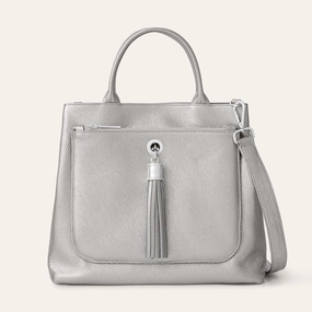Dahlia Tote | Titanium with Silver hardware Simple Carry