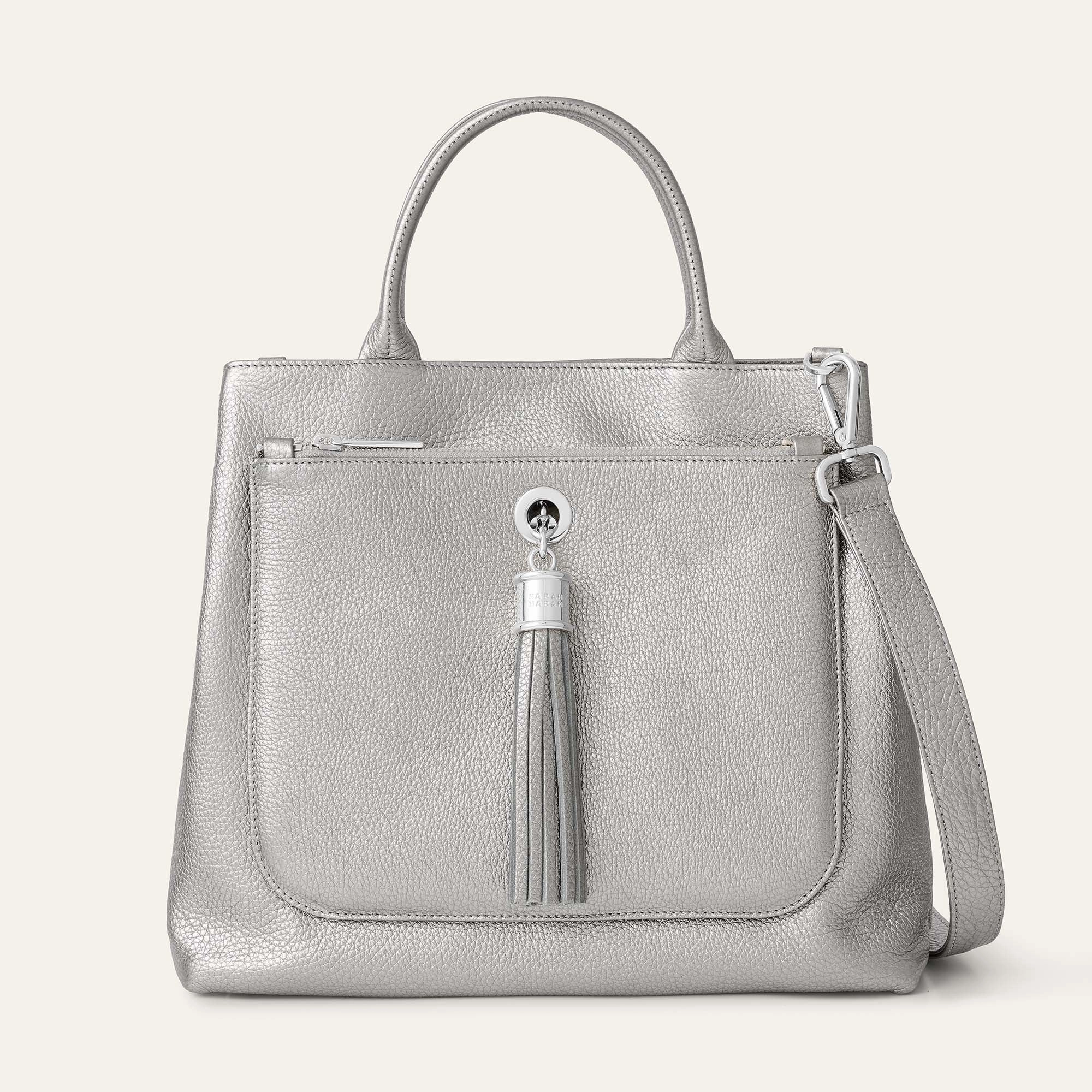 Dahlia Tote | Titanium with Silver hardware Simple Carry