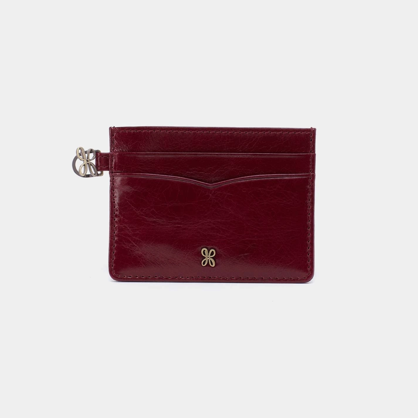 Charmed Card Case in Polished Leather - Saddleberry Elegant Innovation Modern Appearance