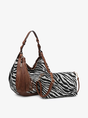 Night Event Nori Vegan Zebra Hobo