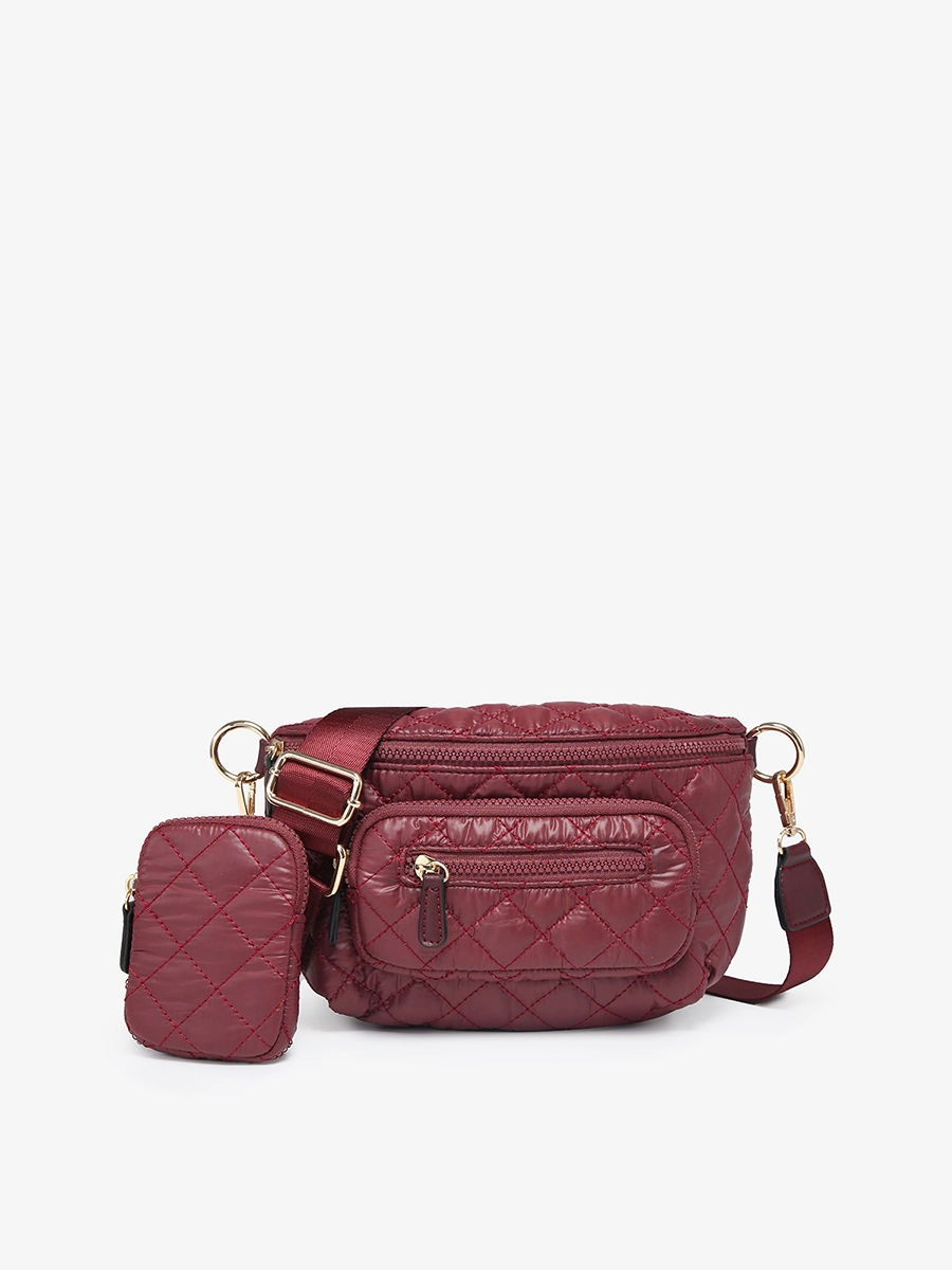 Arianna Vegan Nylon Belt Bag Glam Accent Soft Finish