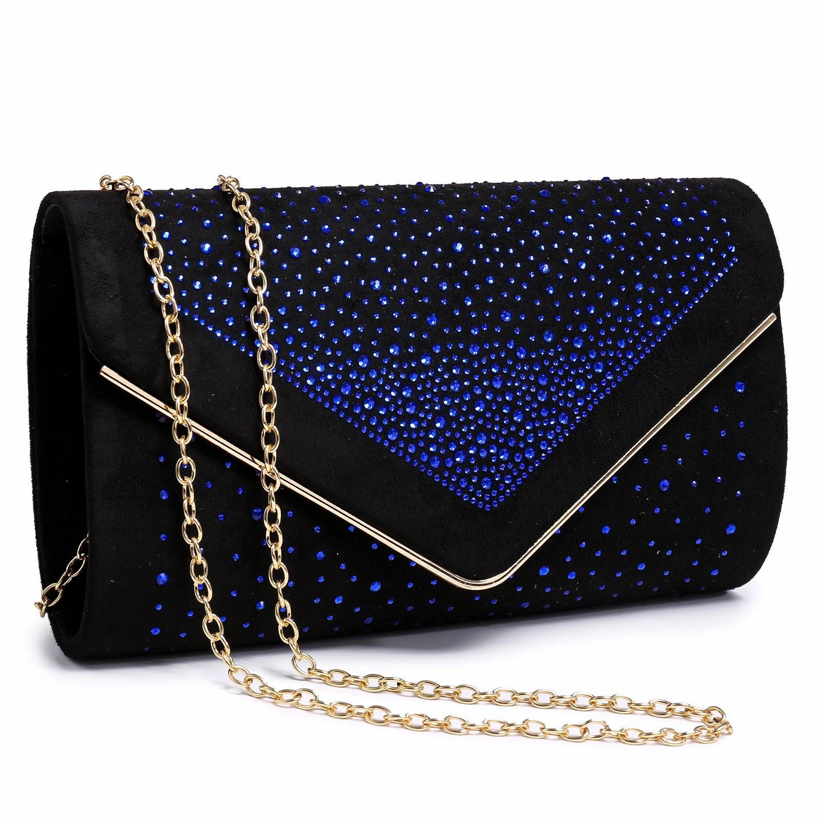 Envelope Shining Rhinestone Clutch Purses for Party Wedding Purse Dasein Fashion Elegance Gala Ready