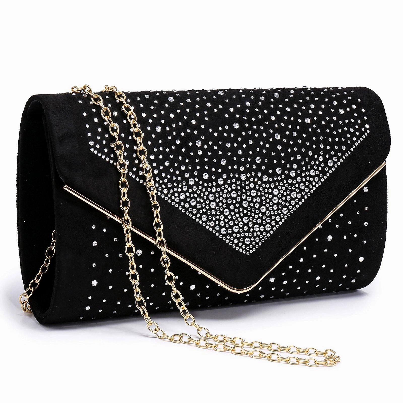 Envelope Shining Rhinestone Clutch Purses for Party Wedding Purse Dasein Polished Form Modern Elegance