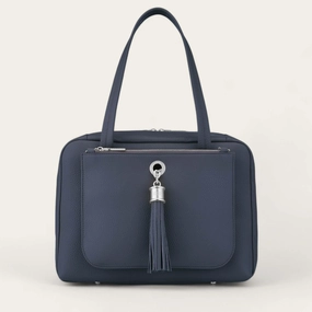 Jessica Shoulder Bag | Navy with Silver hardware Versatile Use