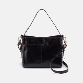 Render Small Crossbody In Polished Leather - Black Simple design with maximum storage capacity