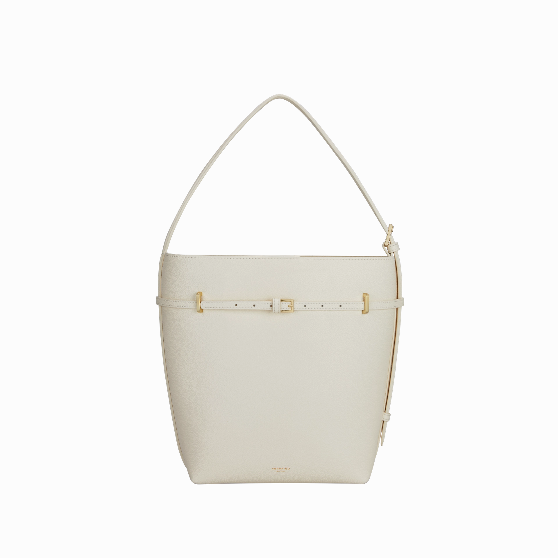 Small Ivory Belted Tote Bag (Final Sale) Commuter Friendly