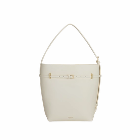 Small Ivory Belted Tote Bag (Final Sale) Outdoor Utility Office use