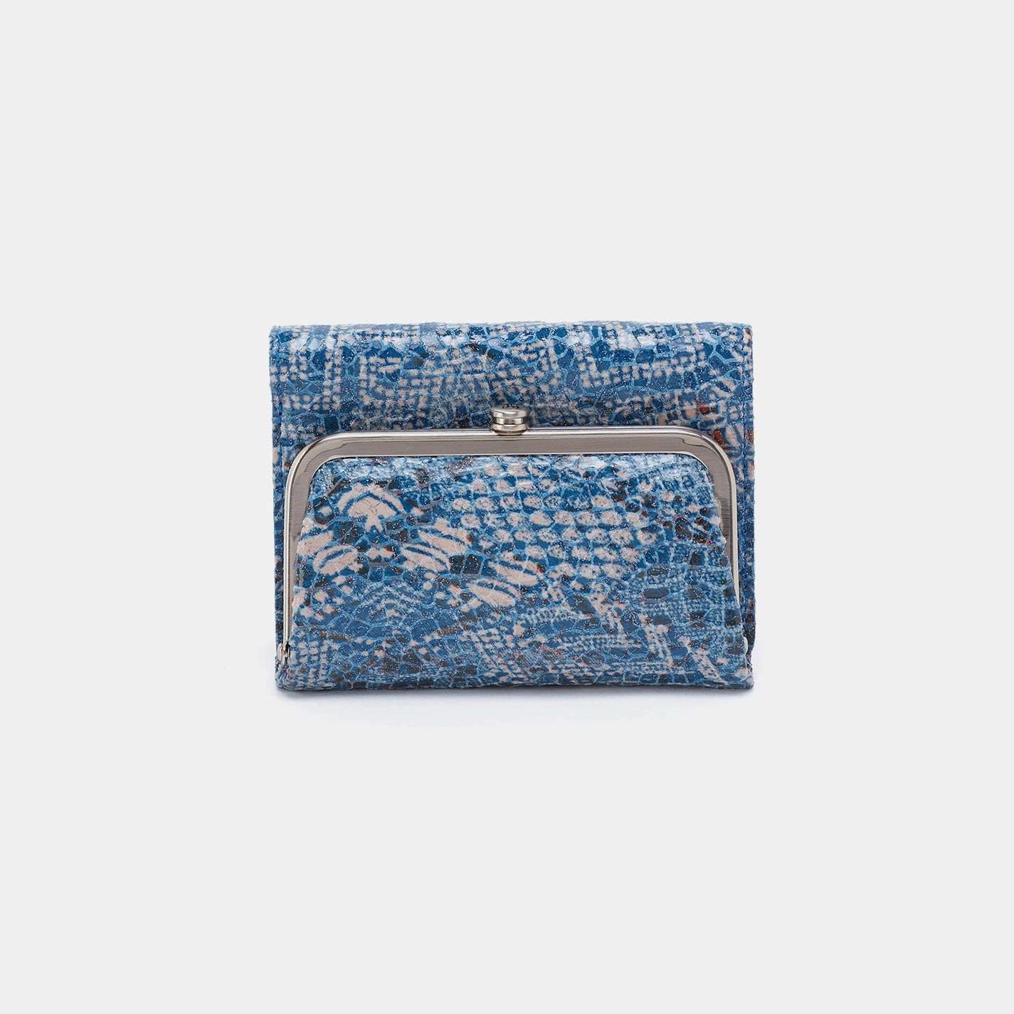 Robin Compact Wallet In Printed Leather - Boho Bandana Practical Design Secure ID holder