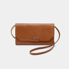 Romy Wallet Crossbody in Polished Leather - Truffle Stylish yet practical for carrying everything you need