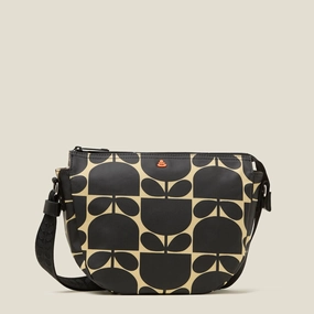 Easy Access Rounder Crossbody - Block Flower Monochrome