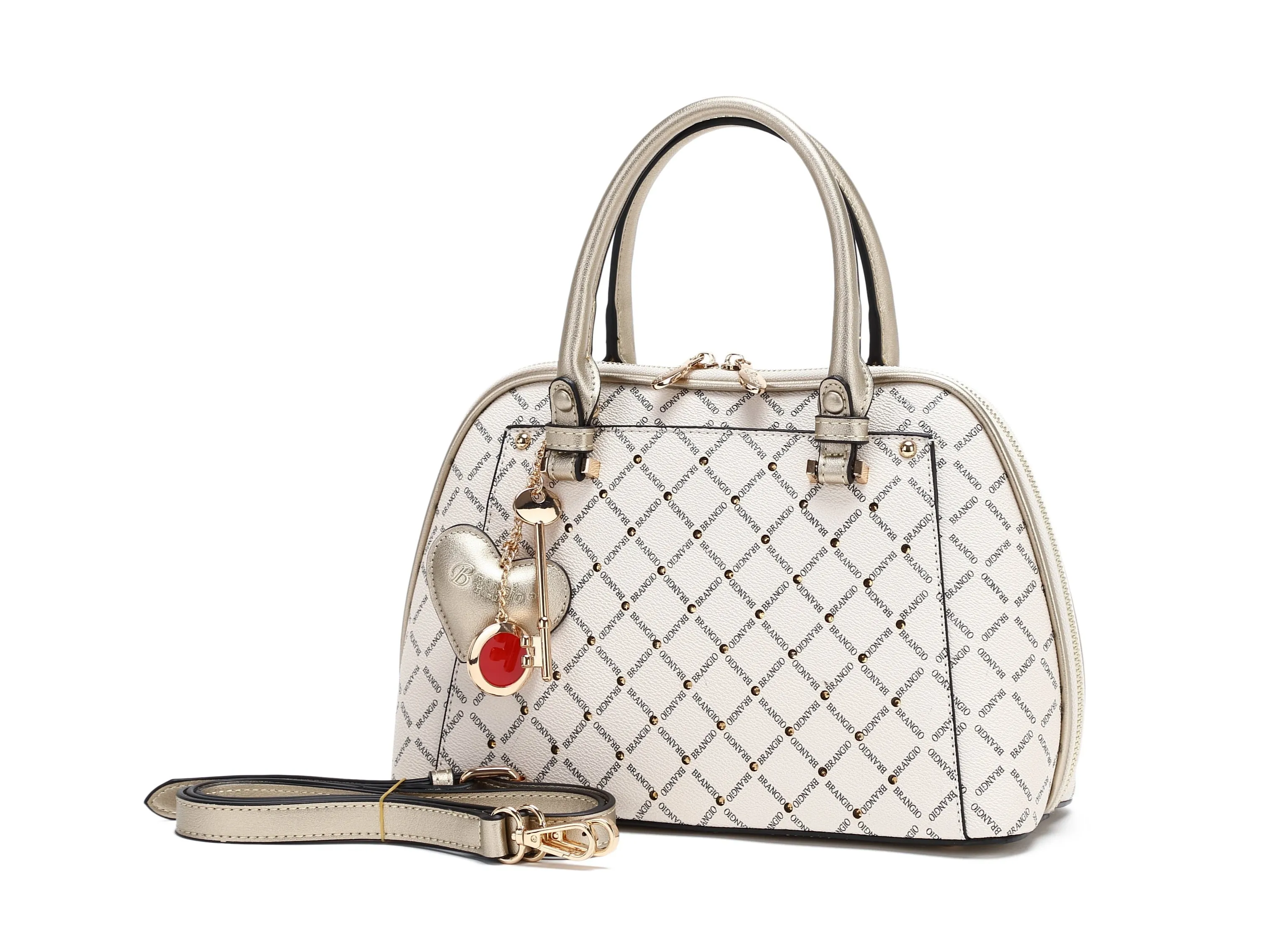 Ruby Heartbeat Crystal Stud Top Handle Satchel Luxury Daily