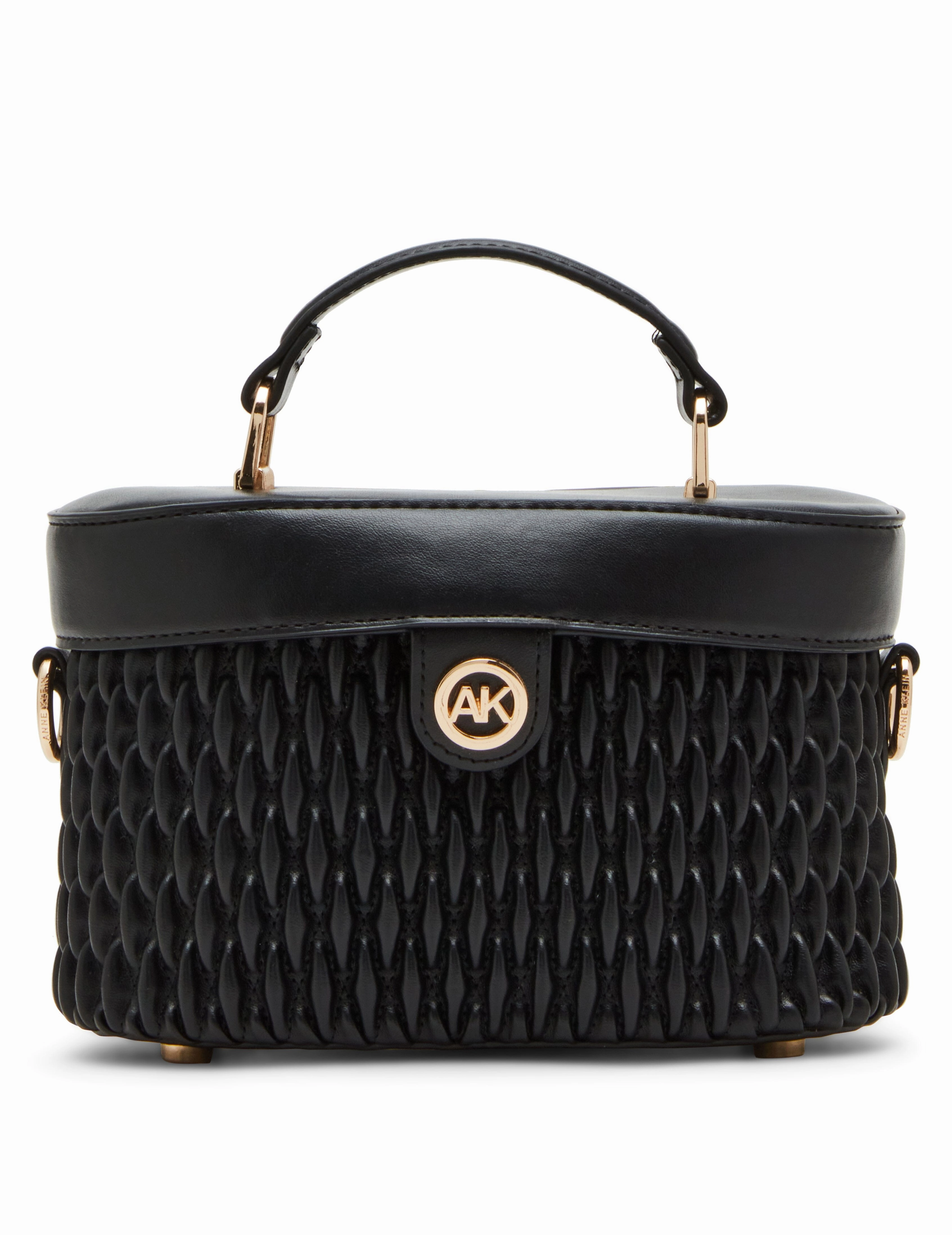 Ruched Top Handle Train Case With Detachable Crossbody Strap Stylish daily bag