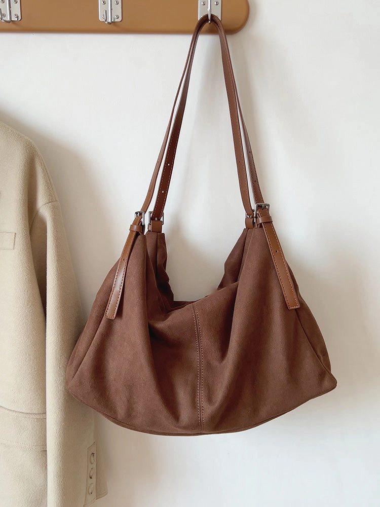 Elena Handbags Soft Suede Shoulder Bag Lightweight Material Urban Essential