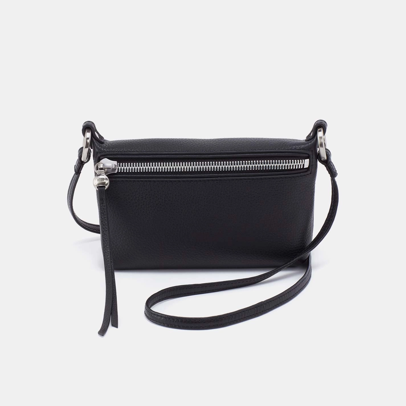 Classic Daily Fashion On-The-Go Run About Crossbody in Pebbled Leather - Black