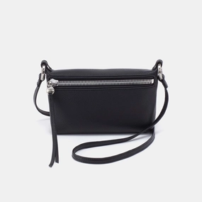 Classic Daily Fashion On-The-Go Run About Crossbody in Pebbled Leather - Black