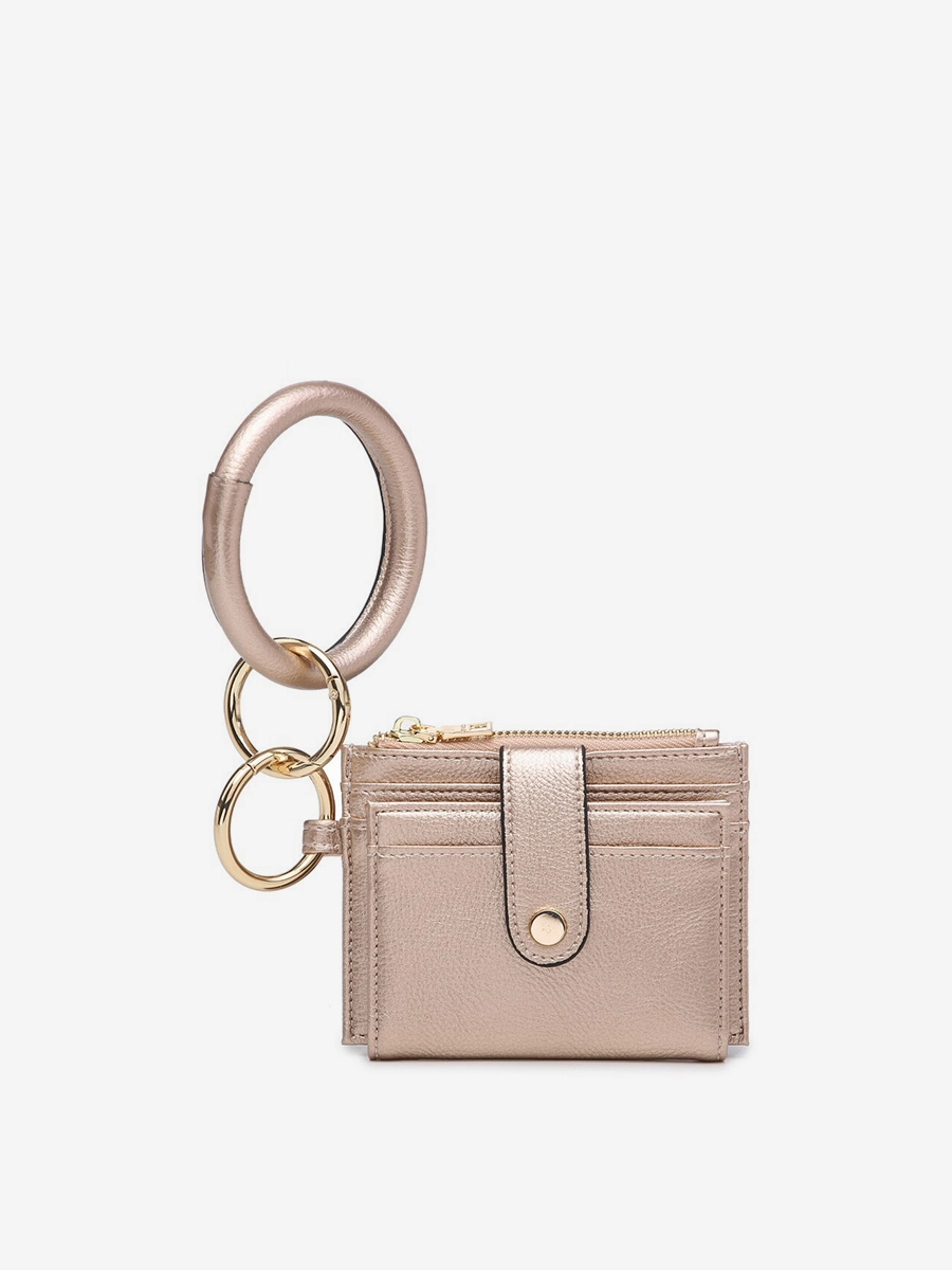 Refined Appearance Polished Detail Sammie Vegan Wallet w/ Bangle