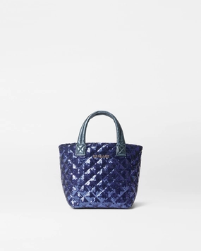 Light Fashion Sapphire Sequin Micro Metro Tote Deluxe