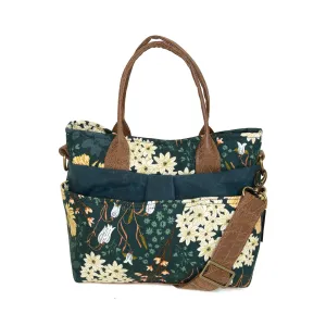 Sarah Premier: Designer's Closet Buttercup/Deep Teal Waxed Canvas Timeless Texture