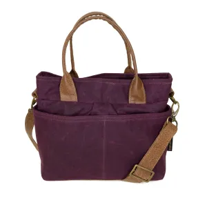 Sophisticated Lifestyle Everyday Function Sarah Premier: Eggplant Waxed Canvas